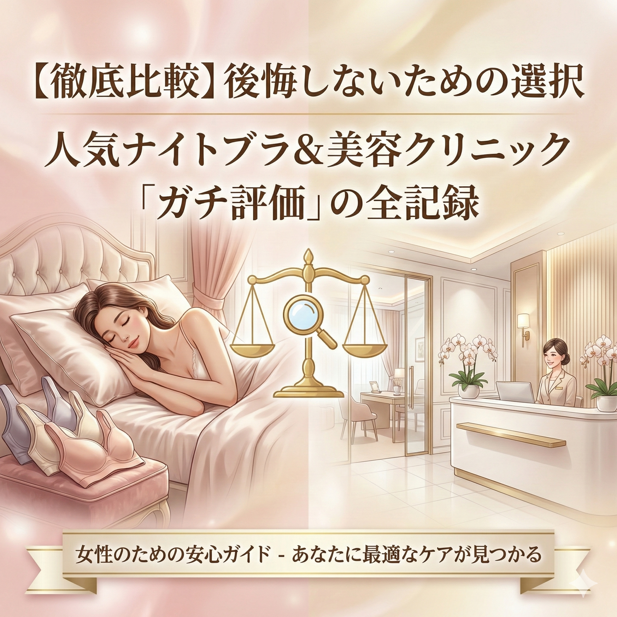 【徹底比較】後悔しないための選択:人気ナイトブラ&美容クリニック「ガチ評価」の全記録