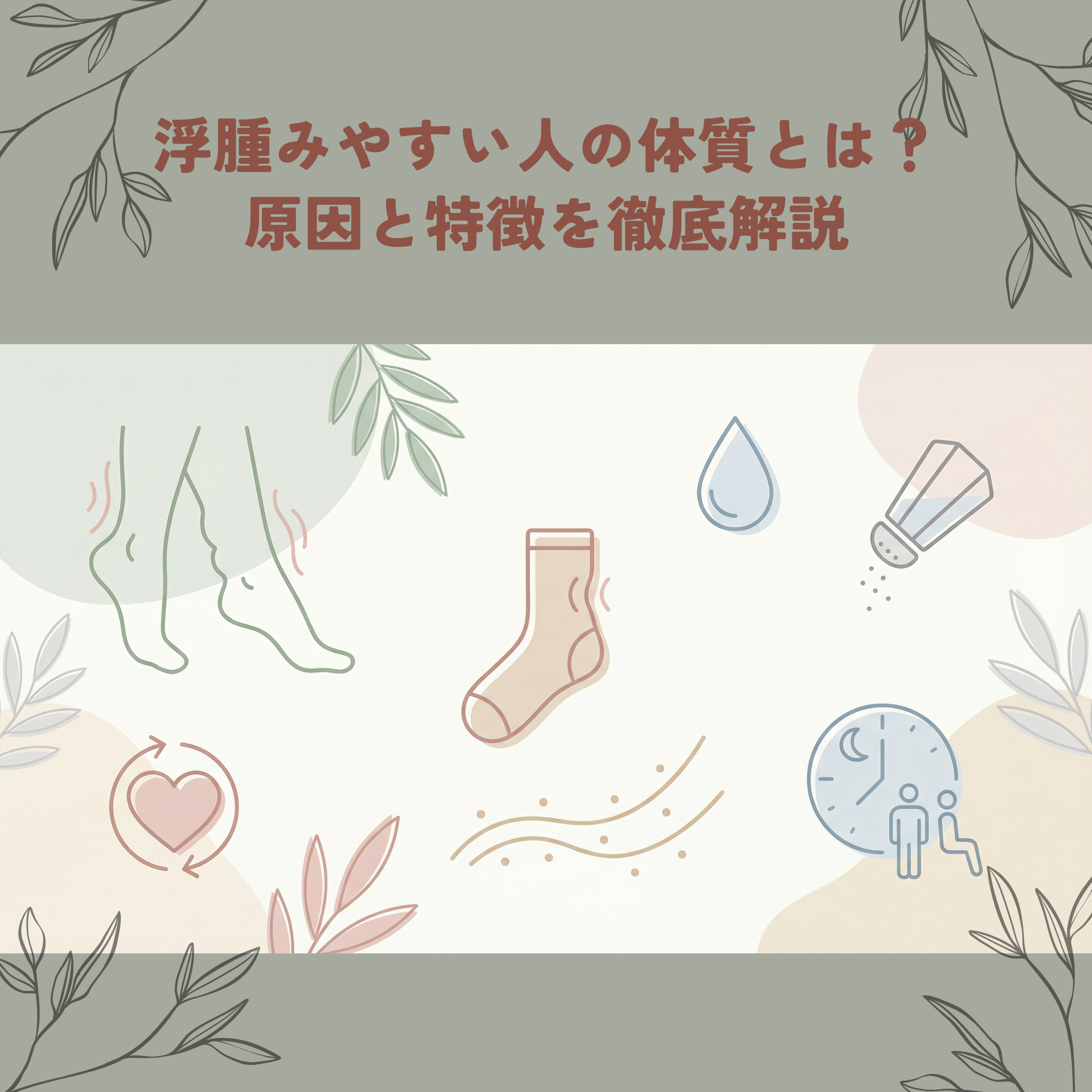 浮腫みやすい人の体質とは?原因と特徴を徹底解説