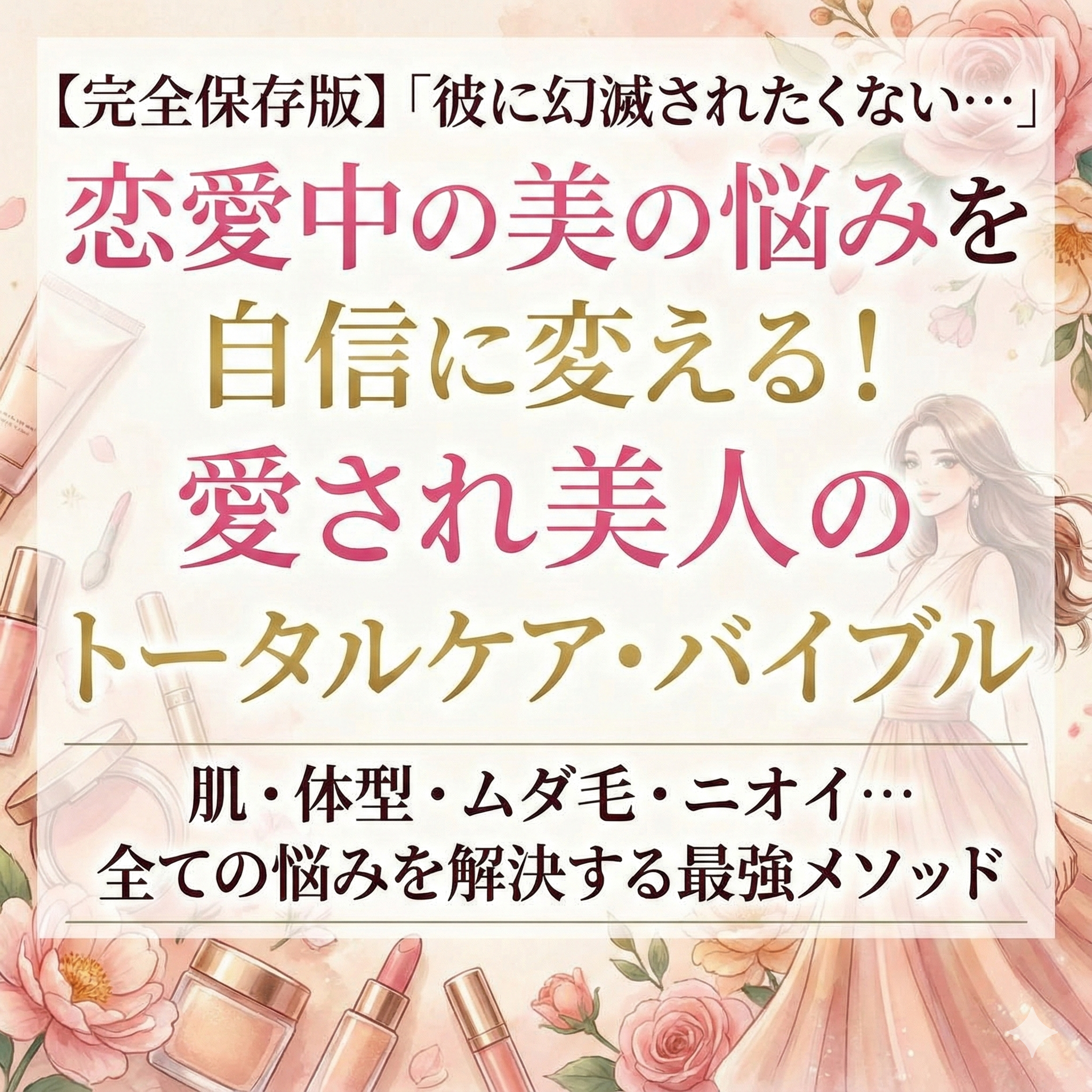 「彼に幻滅されたくない…」恋愛中の美の悩みを自信に変える!愛され美人のトータルケア・バイブル