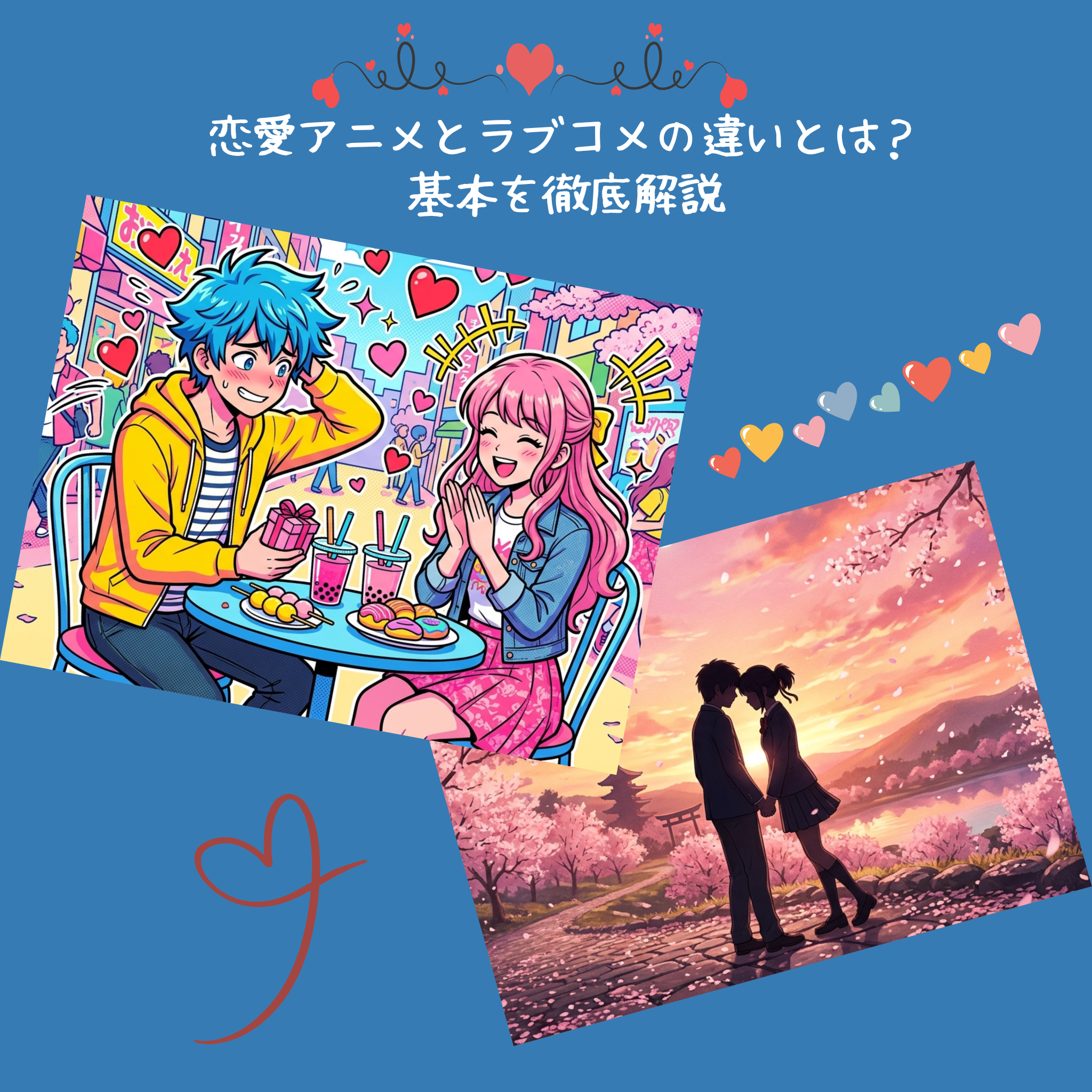 恋愛アニメとラブコメの違いとは?基本を徹底解説