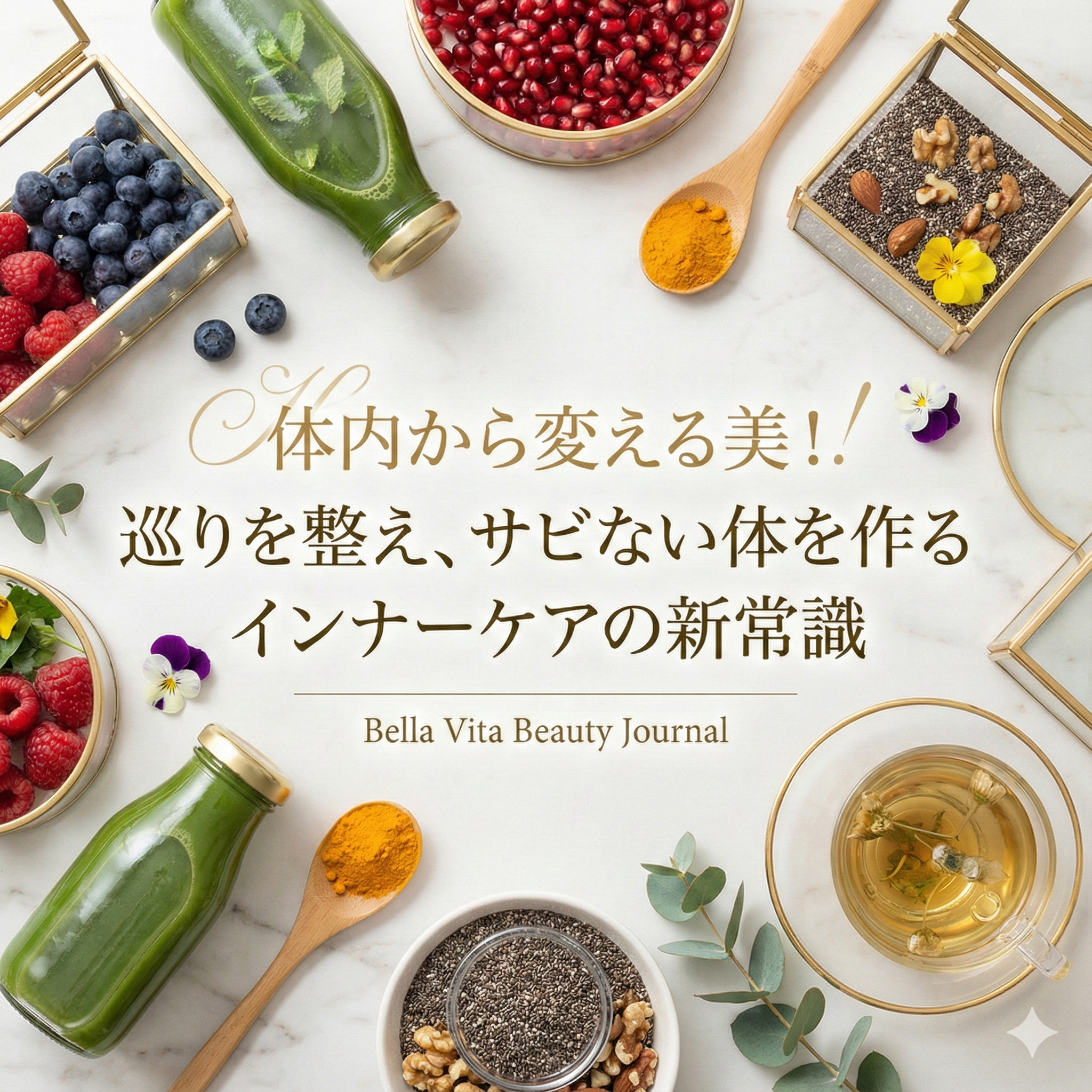 体内から変える美!巡りを整え、サビない体を作るインナーケアの新常識