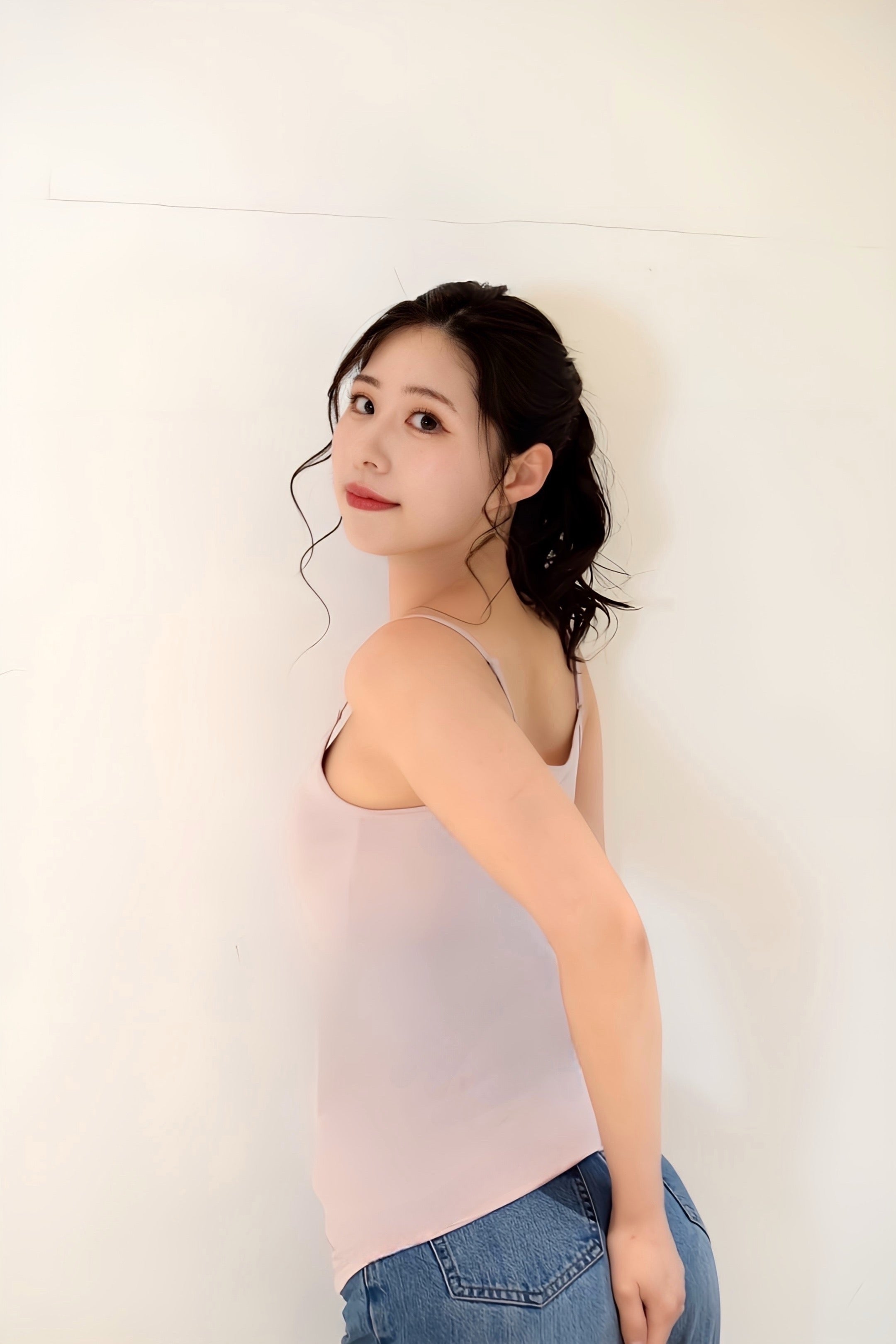 美シルエット冷感キャミソール(サラサラ生地)