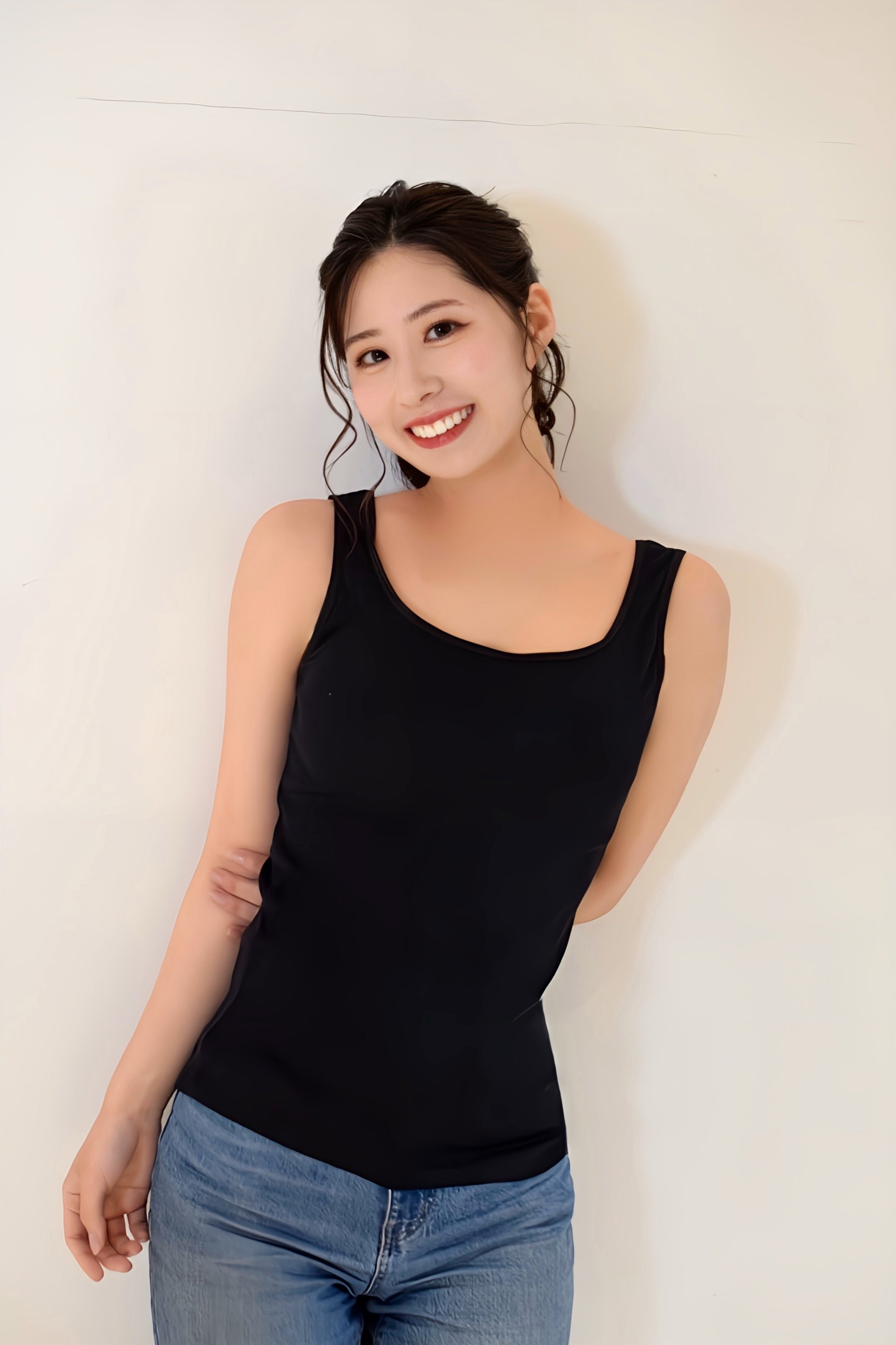 美シルエット快適タンクトップ(綿混)