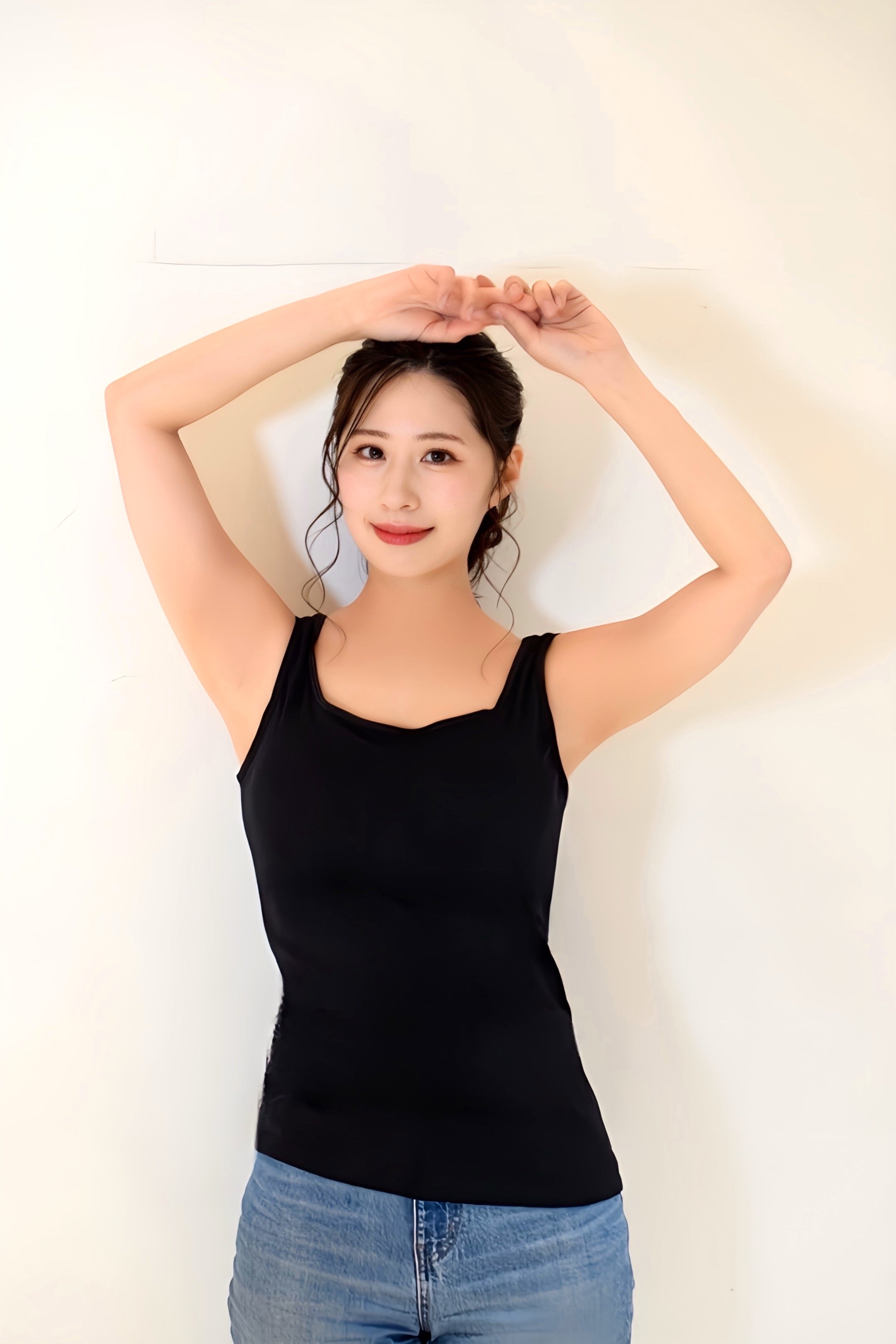 美シルエット快適タンクトップ(綿混)