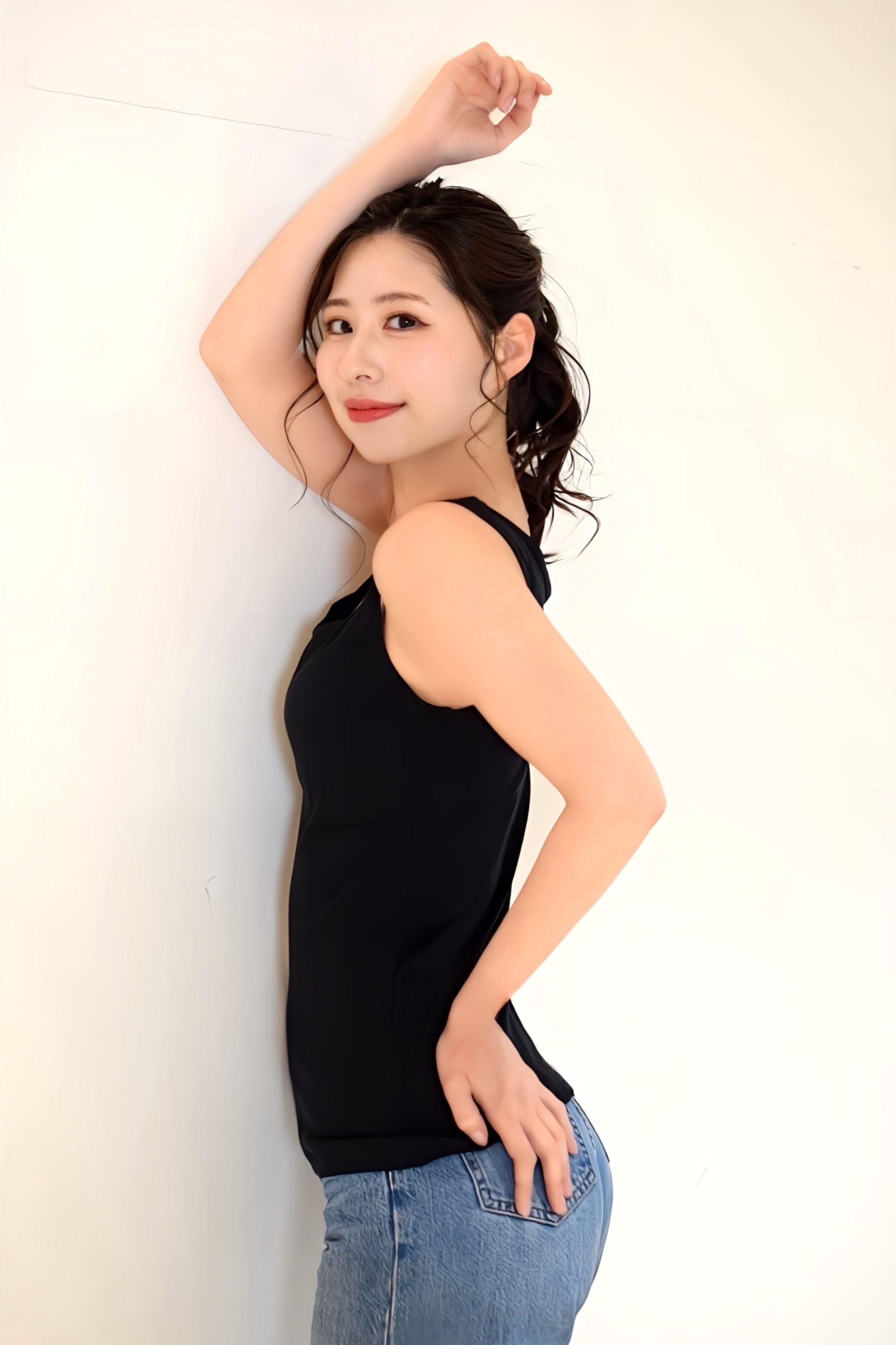 美シルエット快適タンクトップ(綿混)
