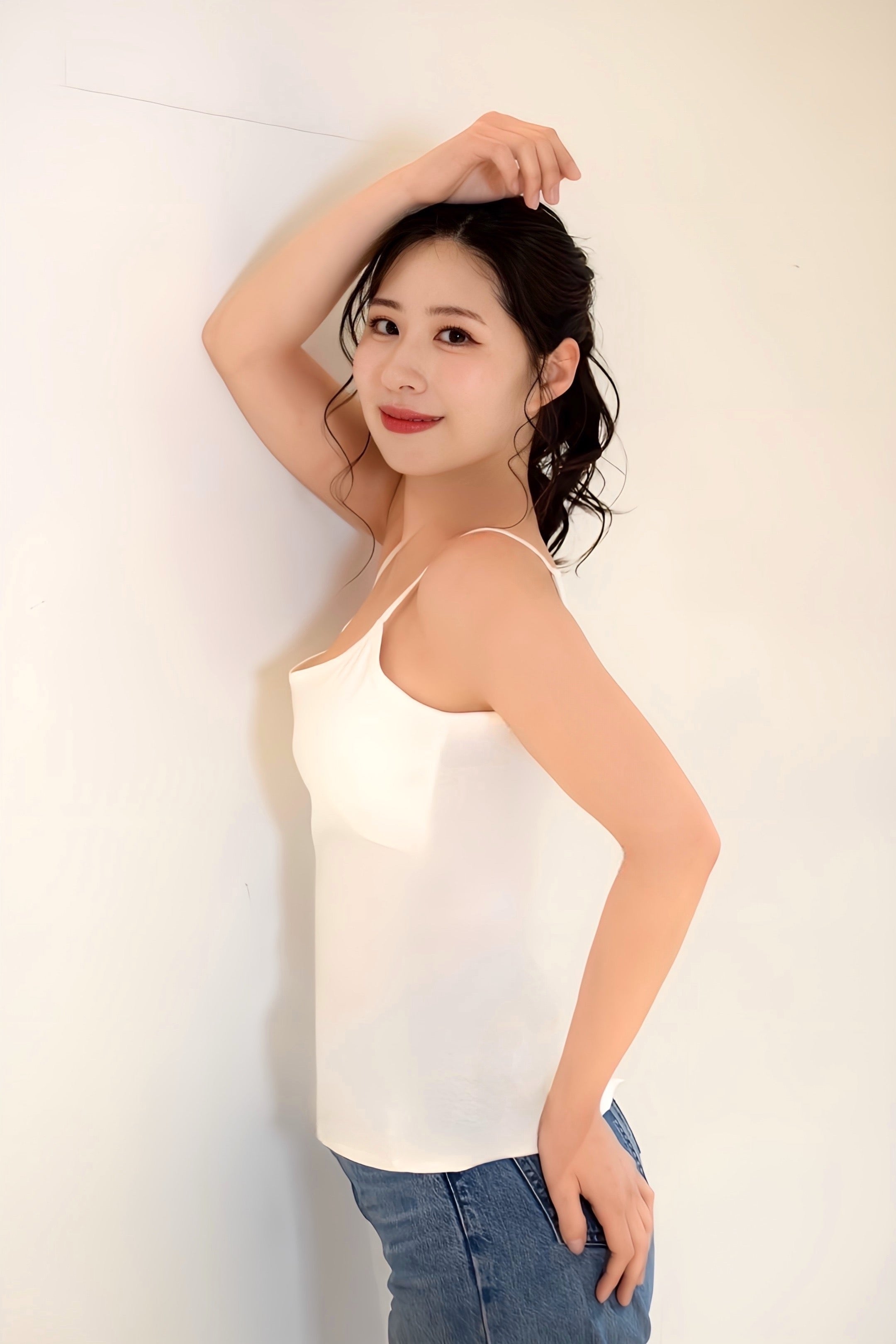 美シルエット快適タンクトップ(綿混)