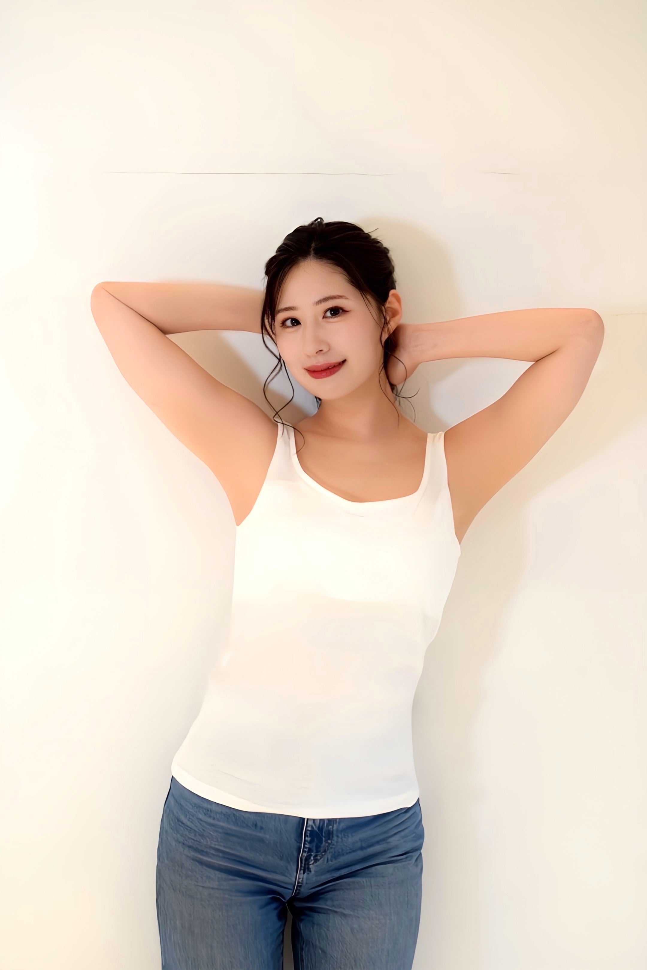 美シルエット快適タンクトップ(綿混)