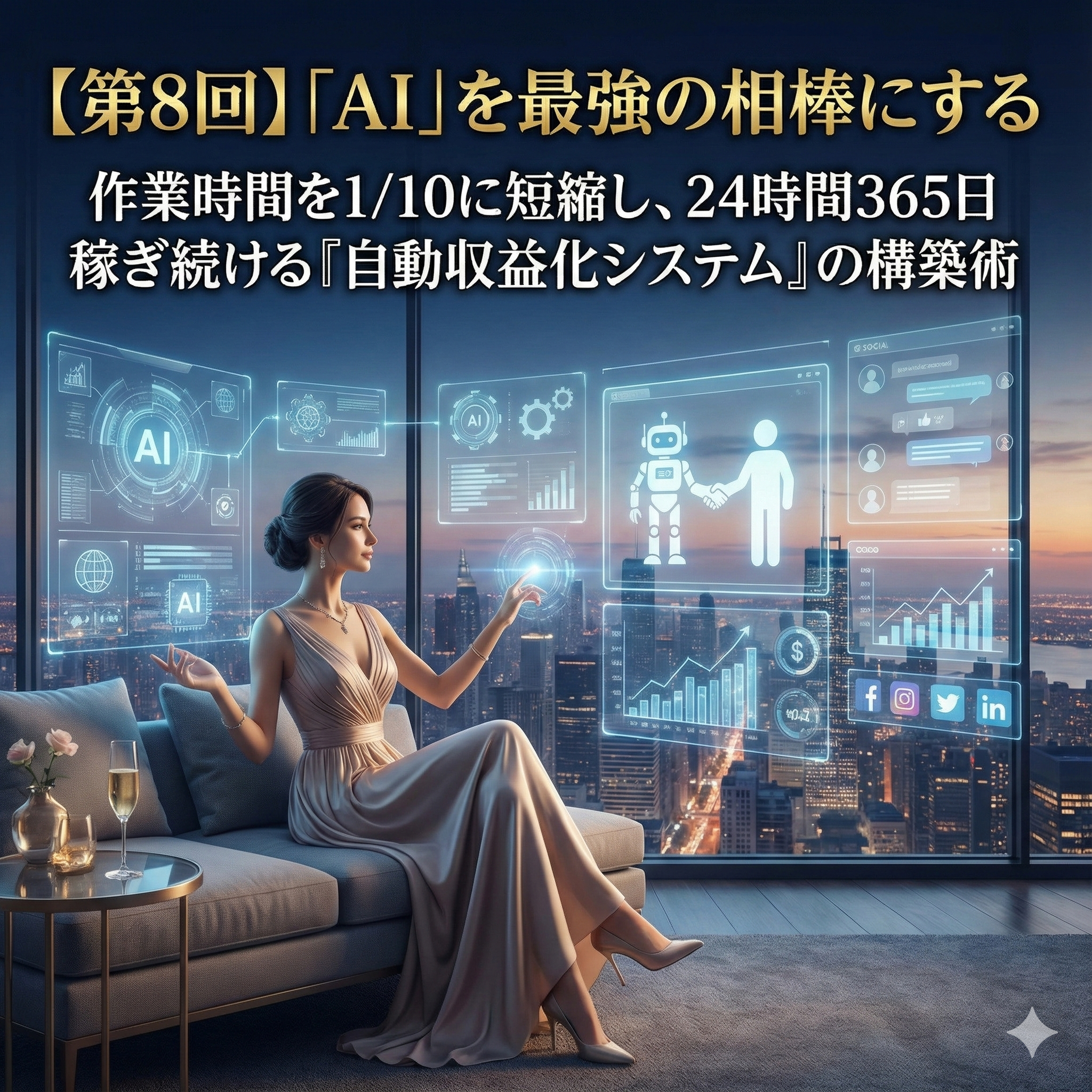 「AI」を最強の相棒にする： 作業時間を1/10に短縮し、24時間365日稼ぎ続ける『自動収益化システム』の構築術