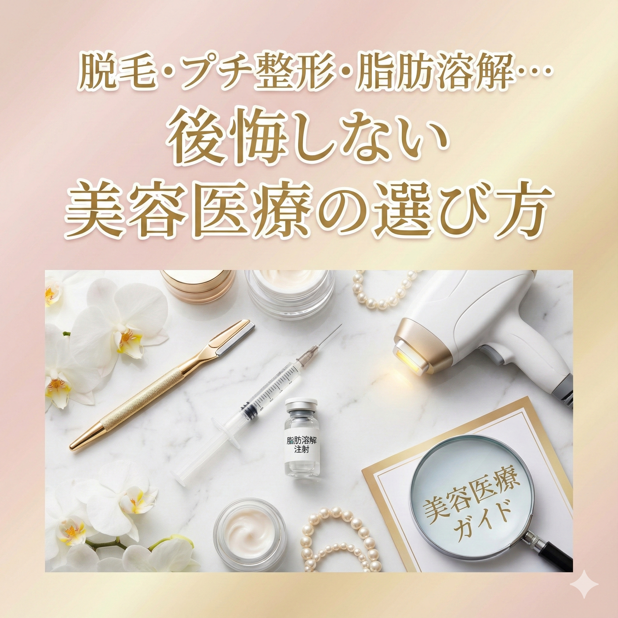 脱毛・プチ整形・脂肪溶解…後悔しない美容医療の選び方