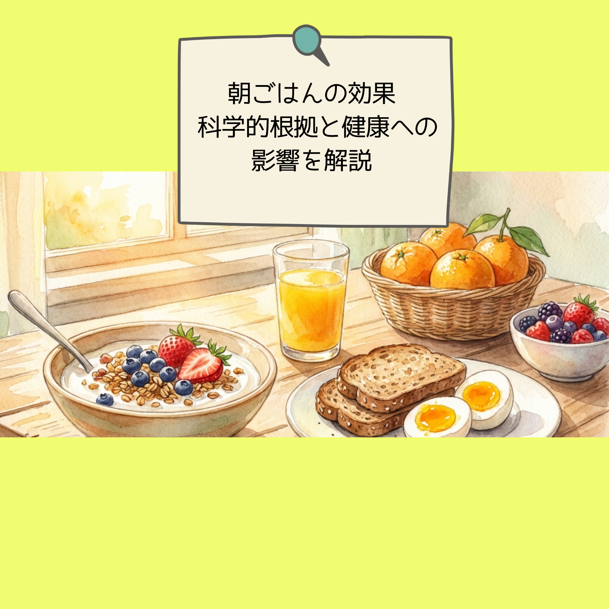 朝ごはんの効果:科学的根拠と健康への影響を解説