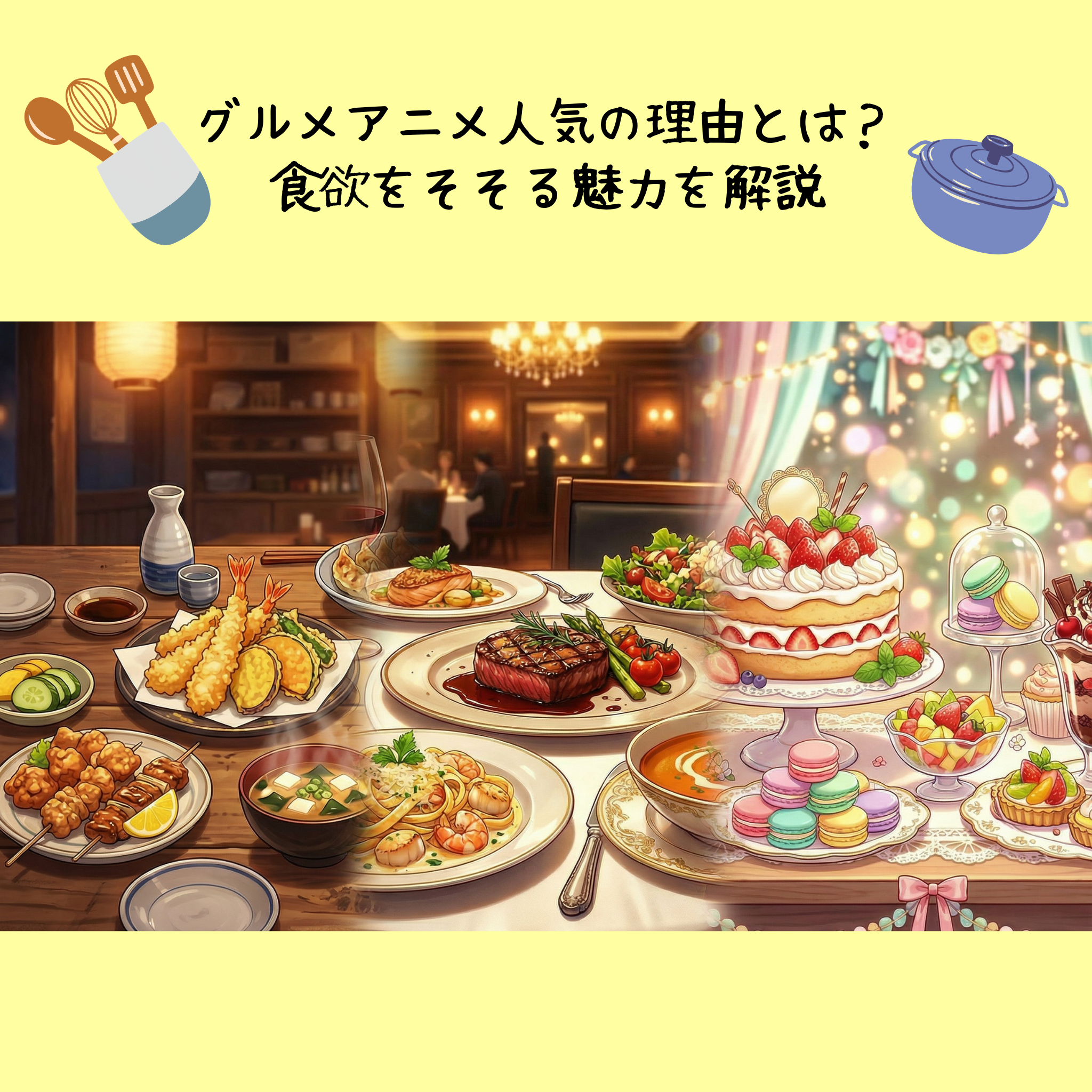 グルメアニメ人気の理由とは？食欲をそそる魅力を解説